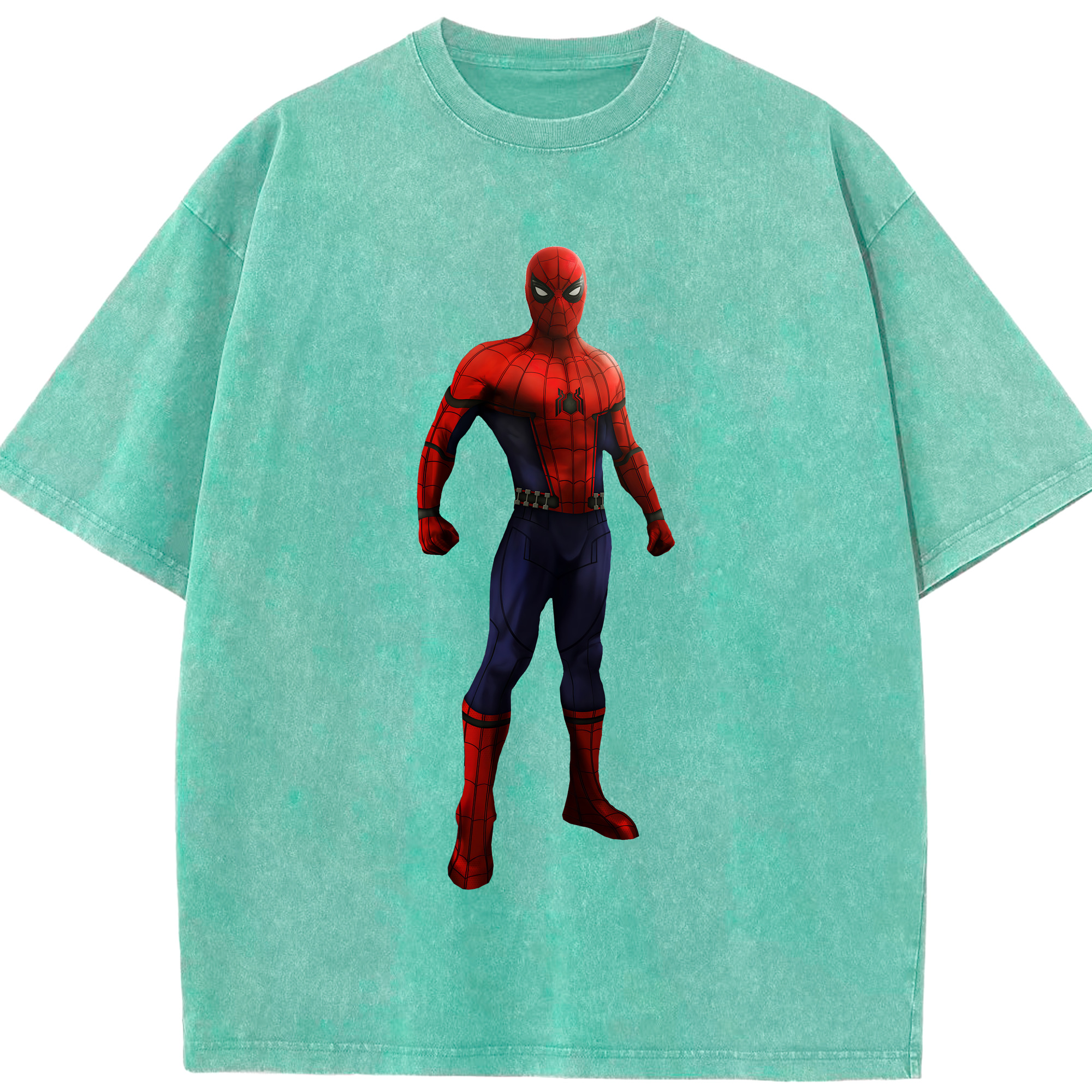 （画像用） Spider Man スパイダーマン 綿100% ヴィンテージ風 半袖Tシャツ（フロントプリント）